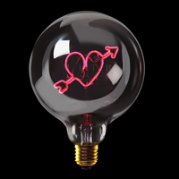 BOMBILLA HEART ARROW - fucsia | Transparente