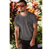 Camiseta H Gris pizarra Corazón Negro