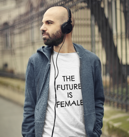 Camiseta H Blanca FUTURE IS FEMALE Negro