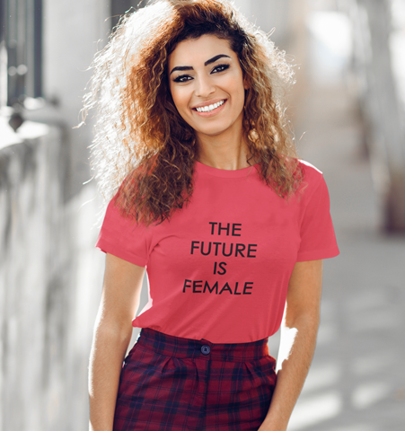 Camiseta M Roja FUTURE IS FEMALE Negro