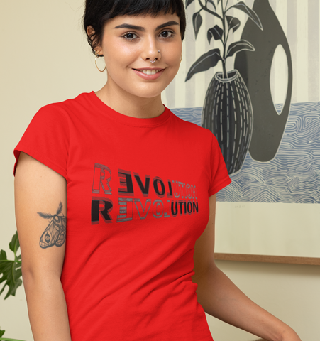 Camiseta M Roja RELOVUTION Negro