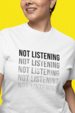 Camiseta H Blanca Not listening