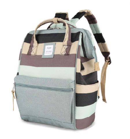 Mochila Rayada - Verde/Beige