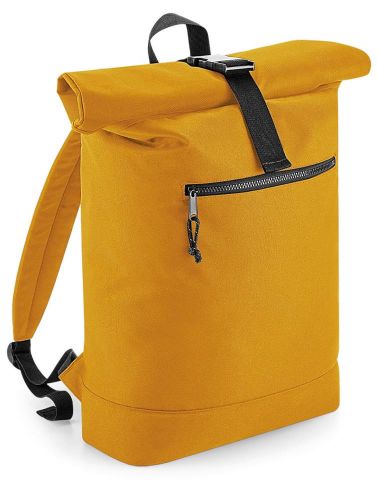 Mochila Roll-Top reciclado MOSTAZA