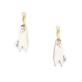 Pendiente Hanging Cat Cream