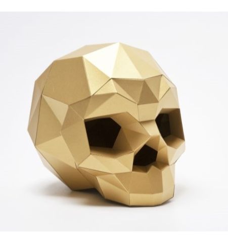 Puzzle 3D Papel Calavera Gold
