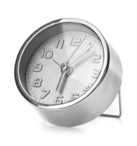 Mini Reloj Despertador Silver