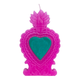 Vela Corazón Rosa y verde