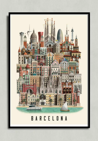 Print Barcelona A3