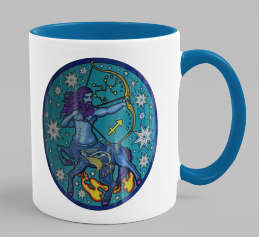 Taza zodiaco-SAGITARIO- El Dios de los Tres