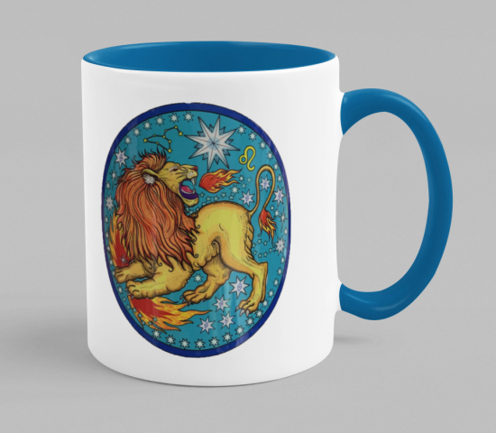 Taza zodiaco-LEO-El Dios de los Tres