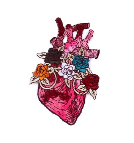 Parche Corazon Anatomico Flores