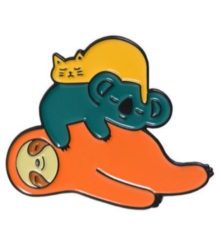 Pin Perezoso Koala Gato Durmiendo