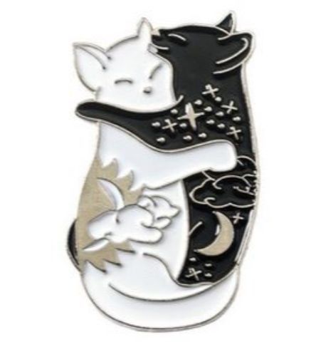 Pin Gatos Abrazados