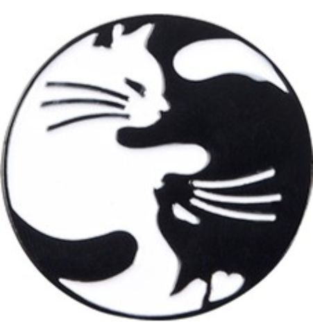 Pin Gatos Yin Yang