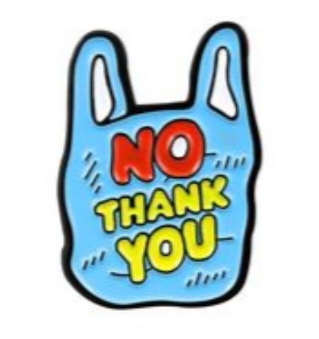 Pin No Thank you - Bolsa Azul