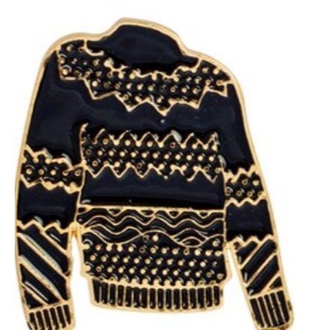 Pin Ugly Sweater negro