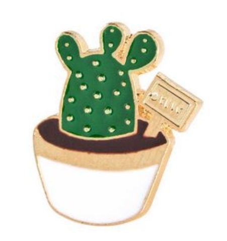 Pin Cactus Mini Maceta Blanca