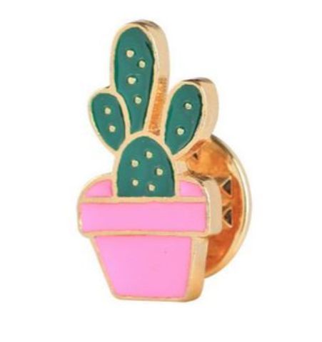 Pin Cactus Mini Maceta Fucsia