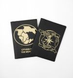 Porta pasaporte NBT Negro/Dorado
