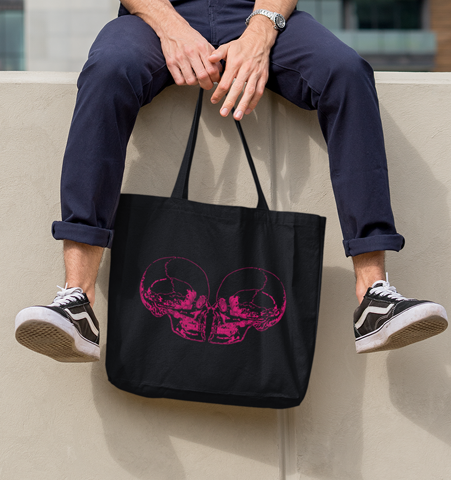 Tote CALAVERA Negro/Fucsia