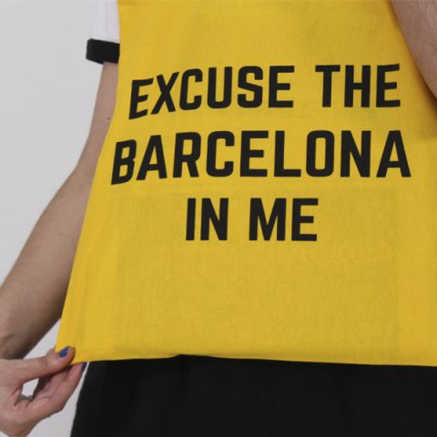 Tote EXCUSE BCN Amarillo/Negro