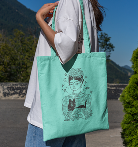 Tote FRIDA Mint/Negro