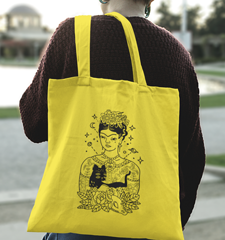 Tote FRIDA Amarillo/Negro