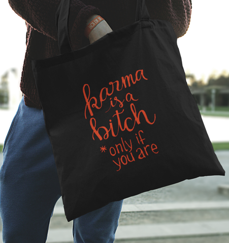 Tote KARMA Negro/Naranja