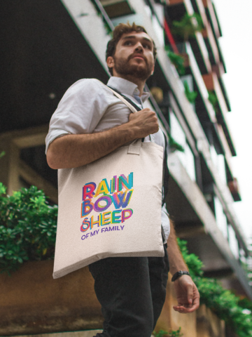 Totebag Rainbow Sheep