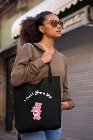 Totebag negro oso I don't give a shit