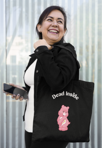 Totebag negro oso dead inside