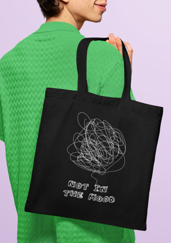 Totebag negro not in the mood